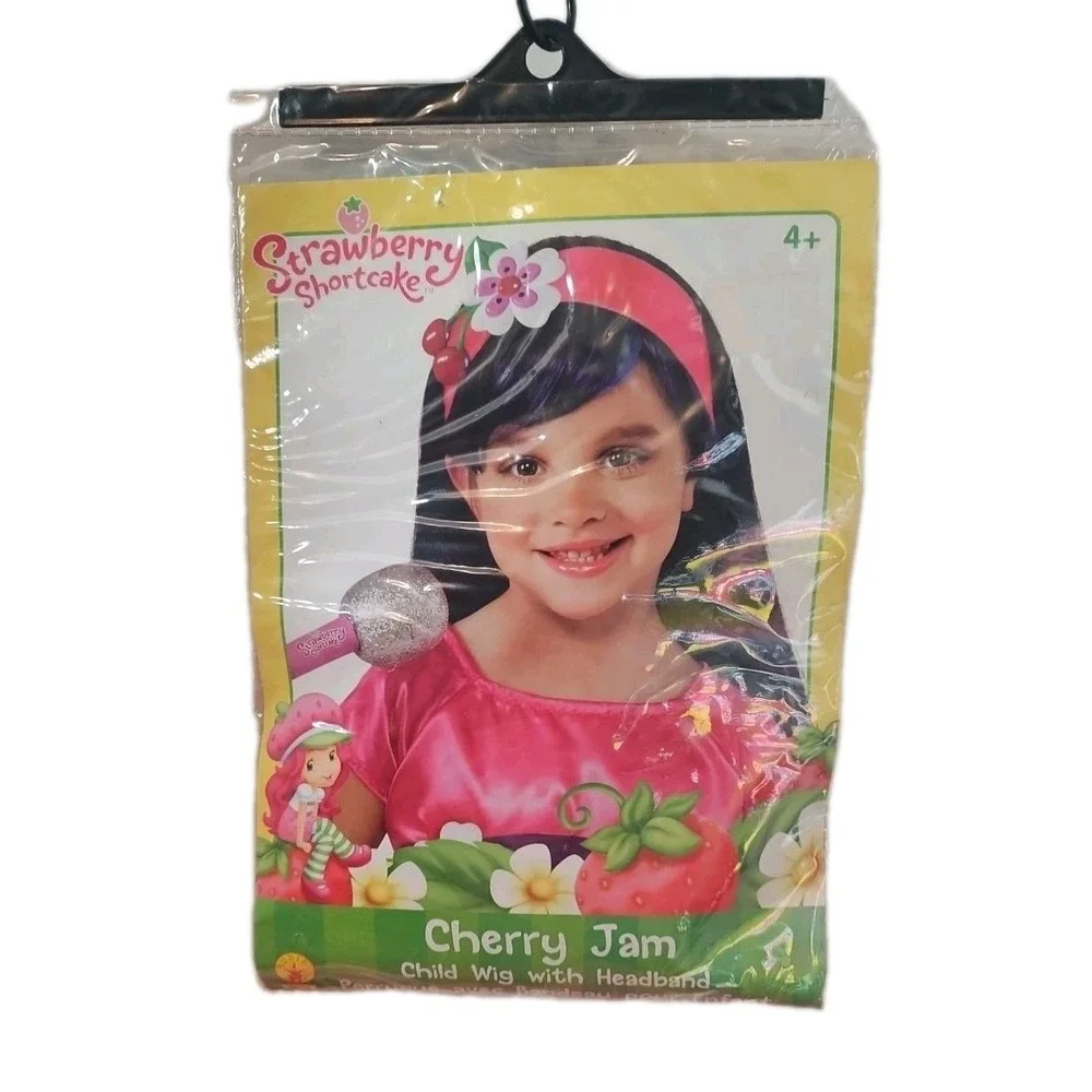 Strawberry Shortcake Cherry Jam Wig & Headband Costume Accessories Halloween 4+‎